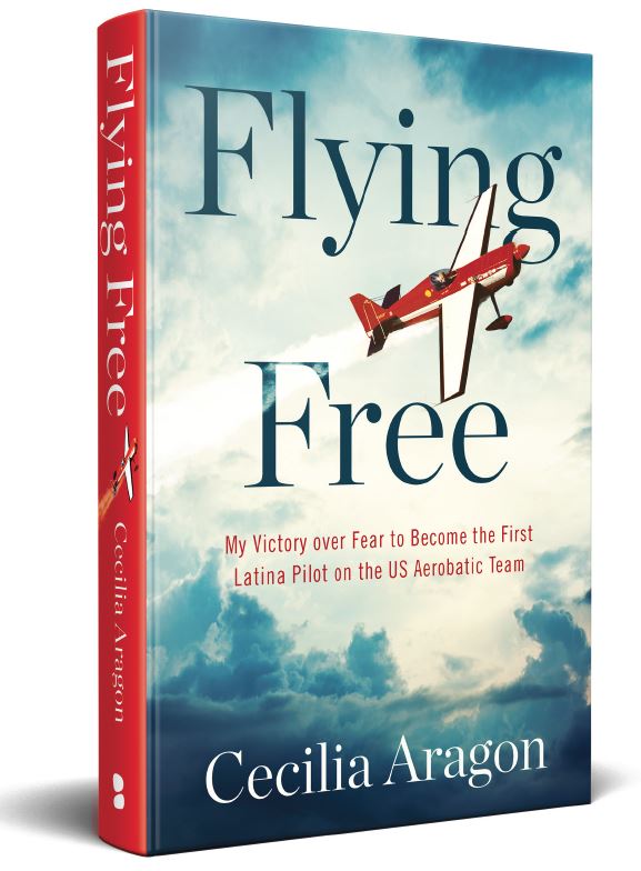 Image of a book titled 'Flying Free' which has a red plane on a sky
